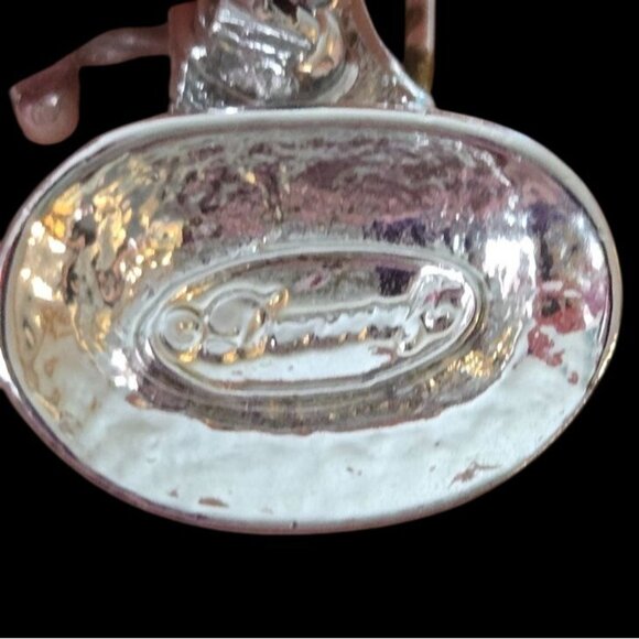 RETRO Danecraft Cat & Bird Mirrored Birdbath Brooch collectible jewelry kitten - Picture 2 of 6